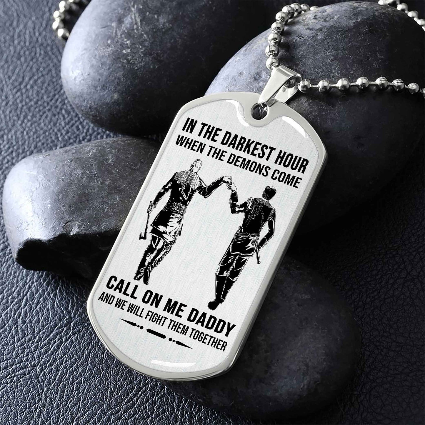 DRB Military Chain Silver Plated 18K Gold Plated Call On Me Daddy Gift For Your Dad