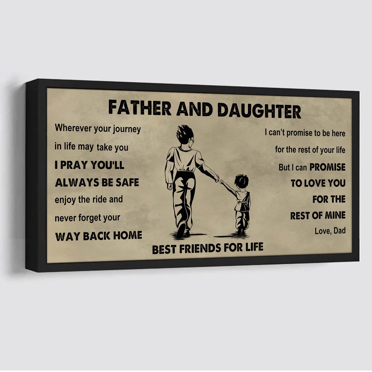 family-photo upload father and son best friends for life - ver 2 never forget your way back home poster canvas gift for son from father