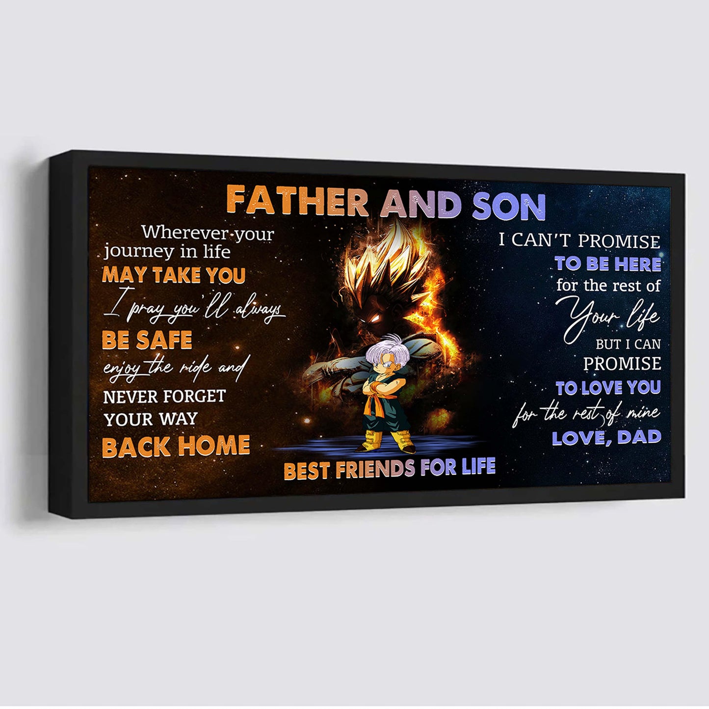 personalized vg to son poster canvas father and son best friends for life - message for your son gifts for him