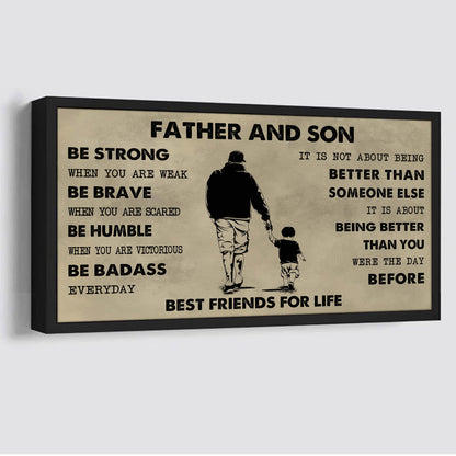 Vikings Father And Daughter Best Friends For Life - Be Strong When You Are Weak Poster Canvas Gift For Daughter From Father