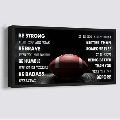 Water Polo Poster It Is Not About Being Better Than Someone Else - Be Strong When You Are Weak