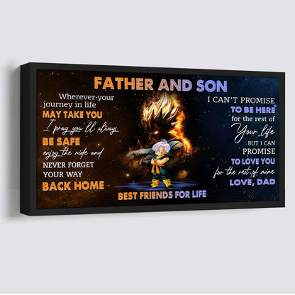 Personalized GK To Son Poster Canvas Father And Son Best Friends For Life - Message For Your Son Gifts For Him