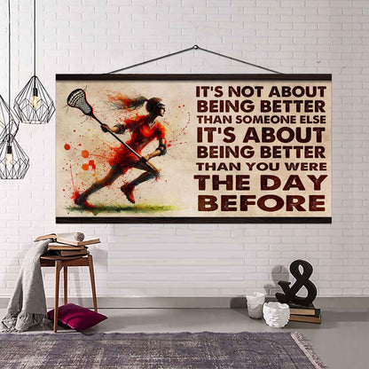 Water Color Woman Tennis Poster Canvas It Is Not About Being Better Than Someone Else Gift For Your Loving Woman