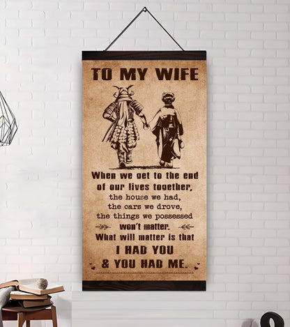 I Had You And You Had Me Wife And Husband - Vertical Poster Canvas, Gift For Your Darling