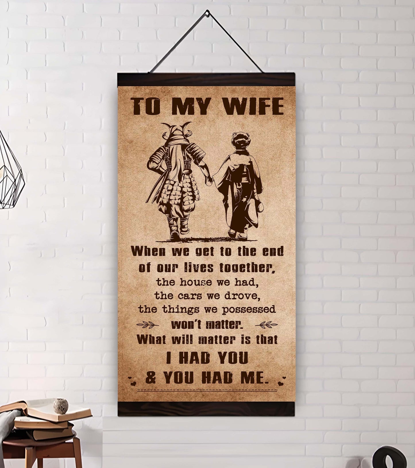 drb vgt- i had you and you had me wife and husband - vertical poster canvas, gift for your darling