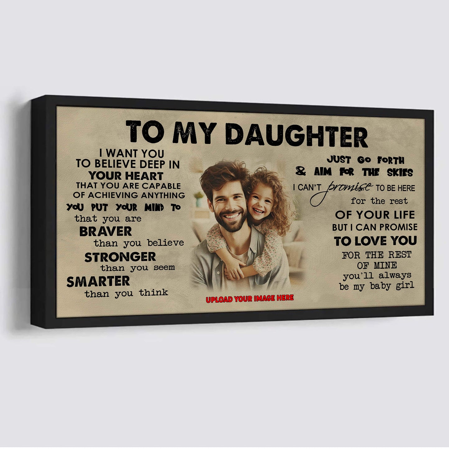 to my son- i want you to believe- canvas poster