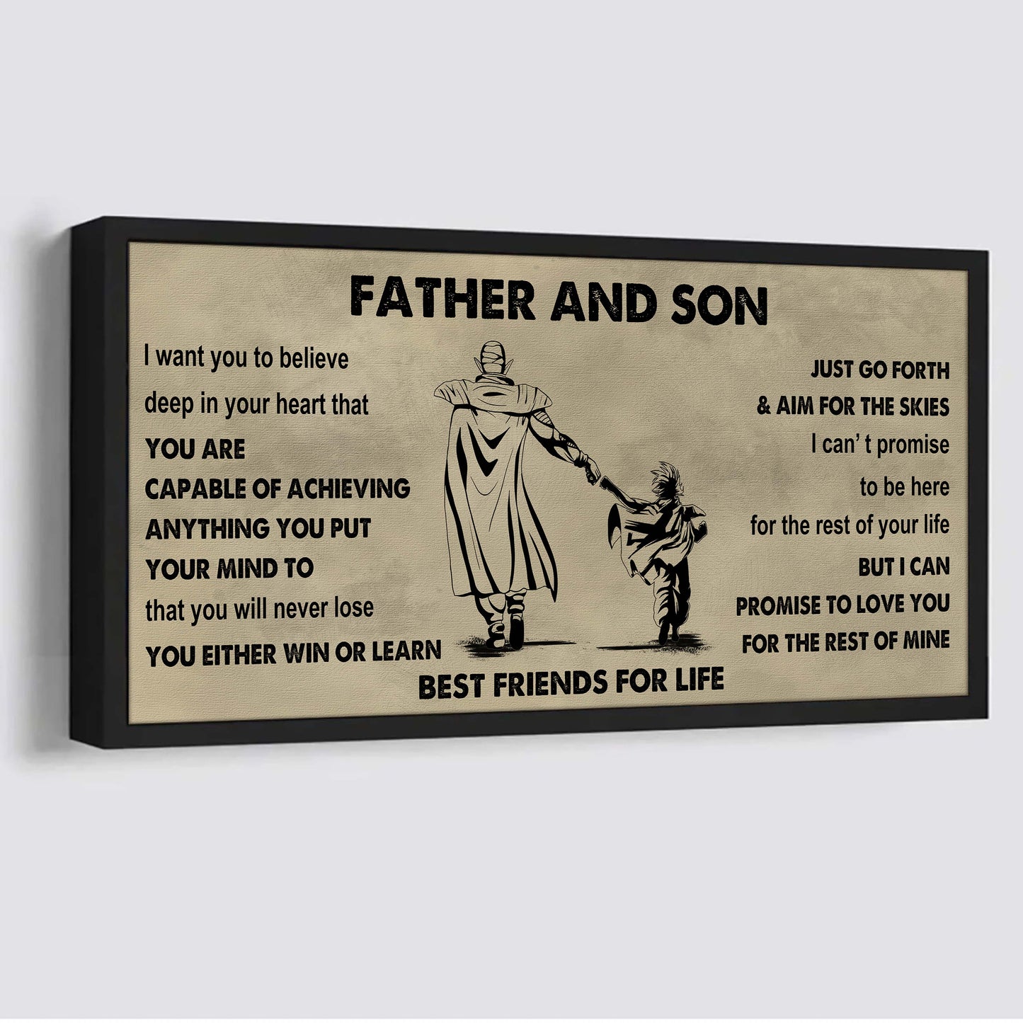 drb gk father and son best friends for life - ver 2 you will never lose poster canvas gift for son from father