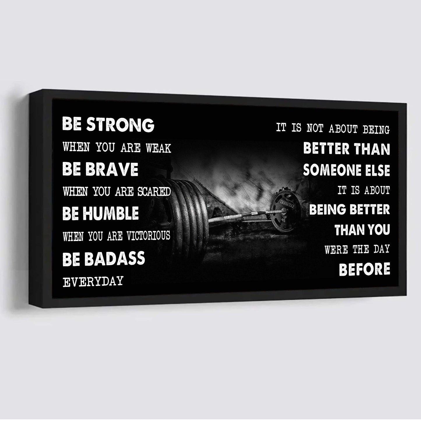 golf poster it is not about being better than someone else - be strong when you are weak