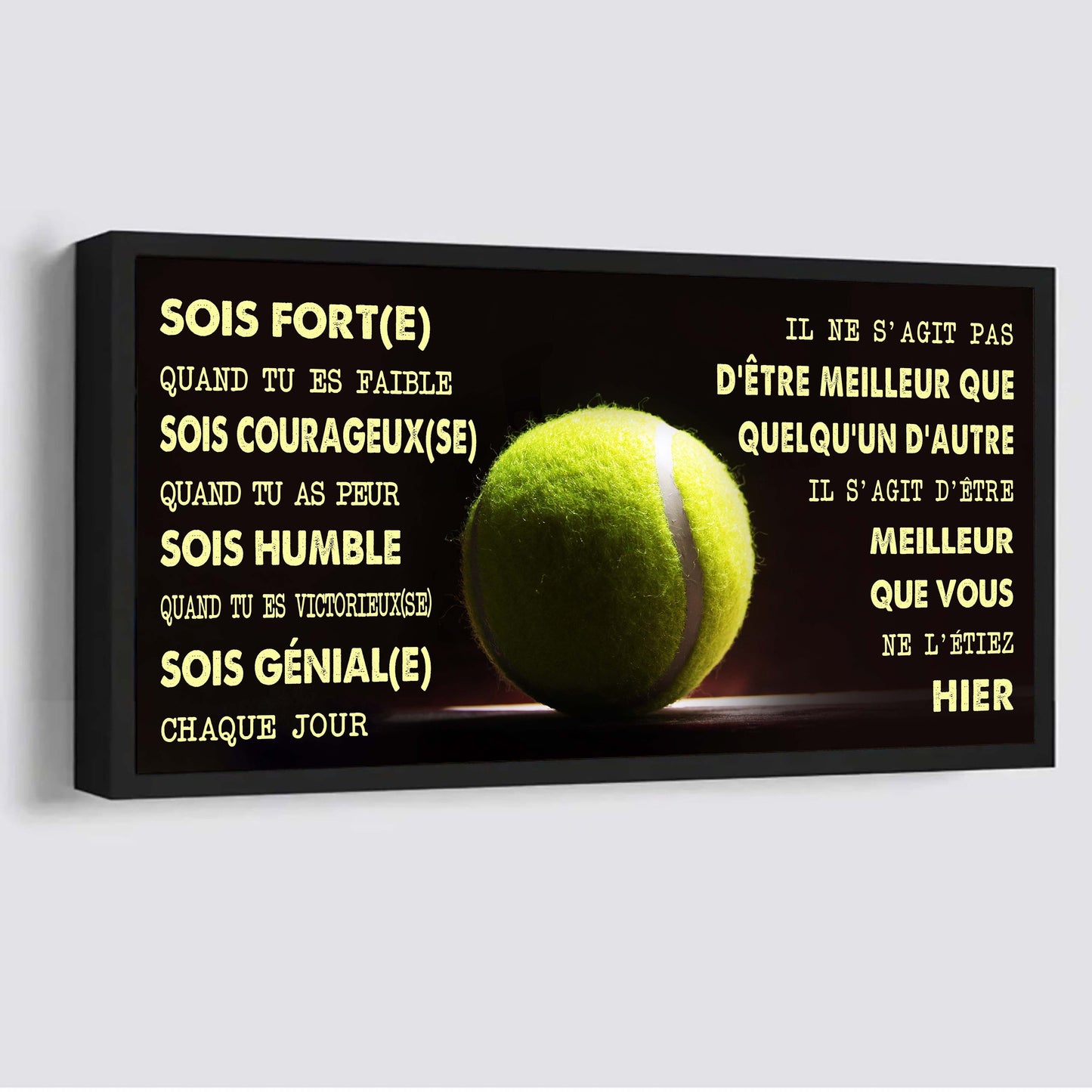 tennis il ne s'agit pas d'être meilleur que quelqu'un d'autre, il s'agit d'être meilleur que vous ne l'étiez hier.