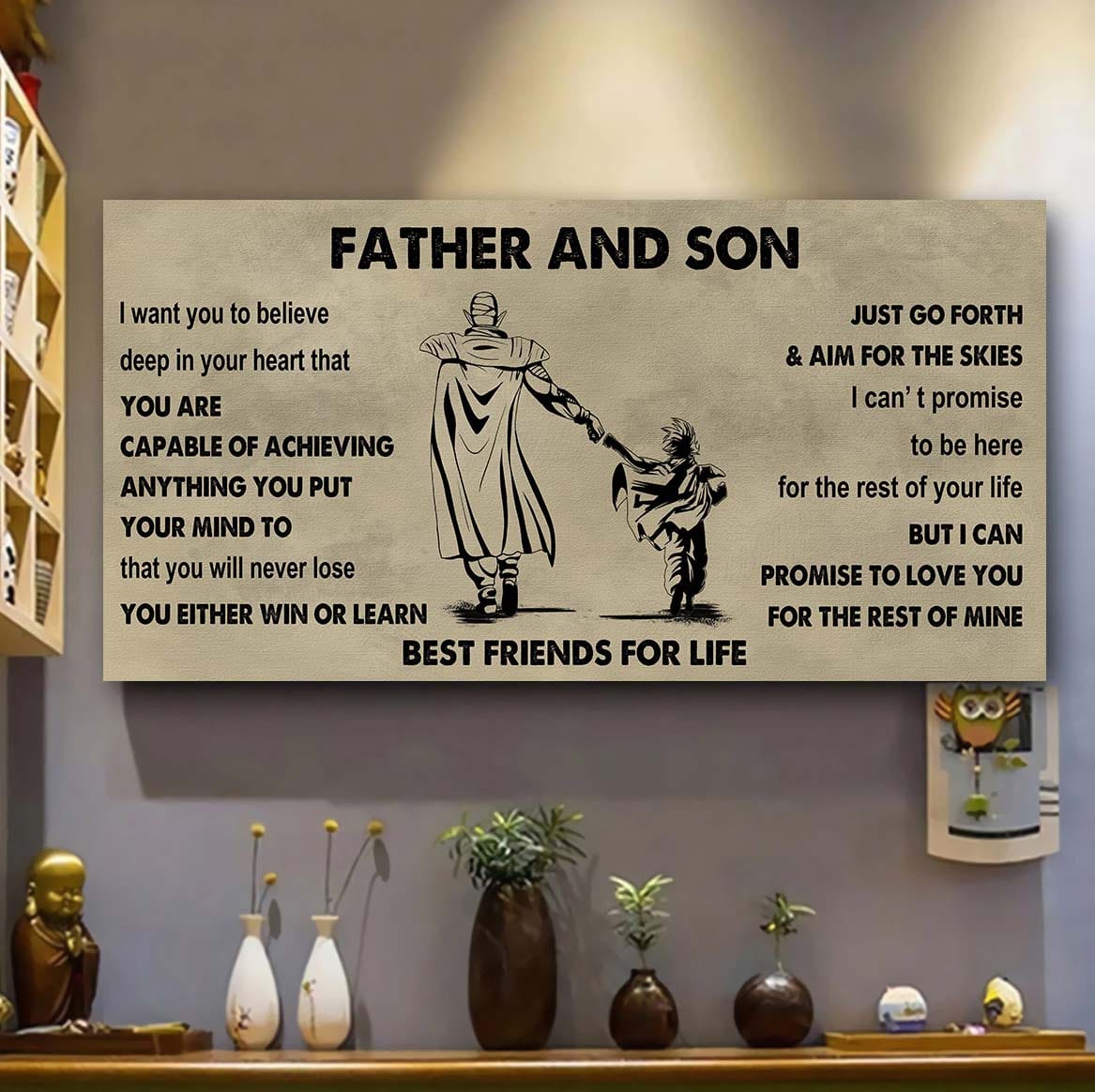 family father and daughter best friends for life - ver 2 you will never lose poster canvas gift for daughter from father-photo upload