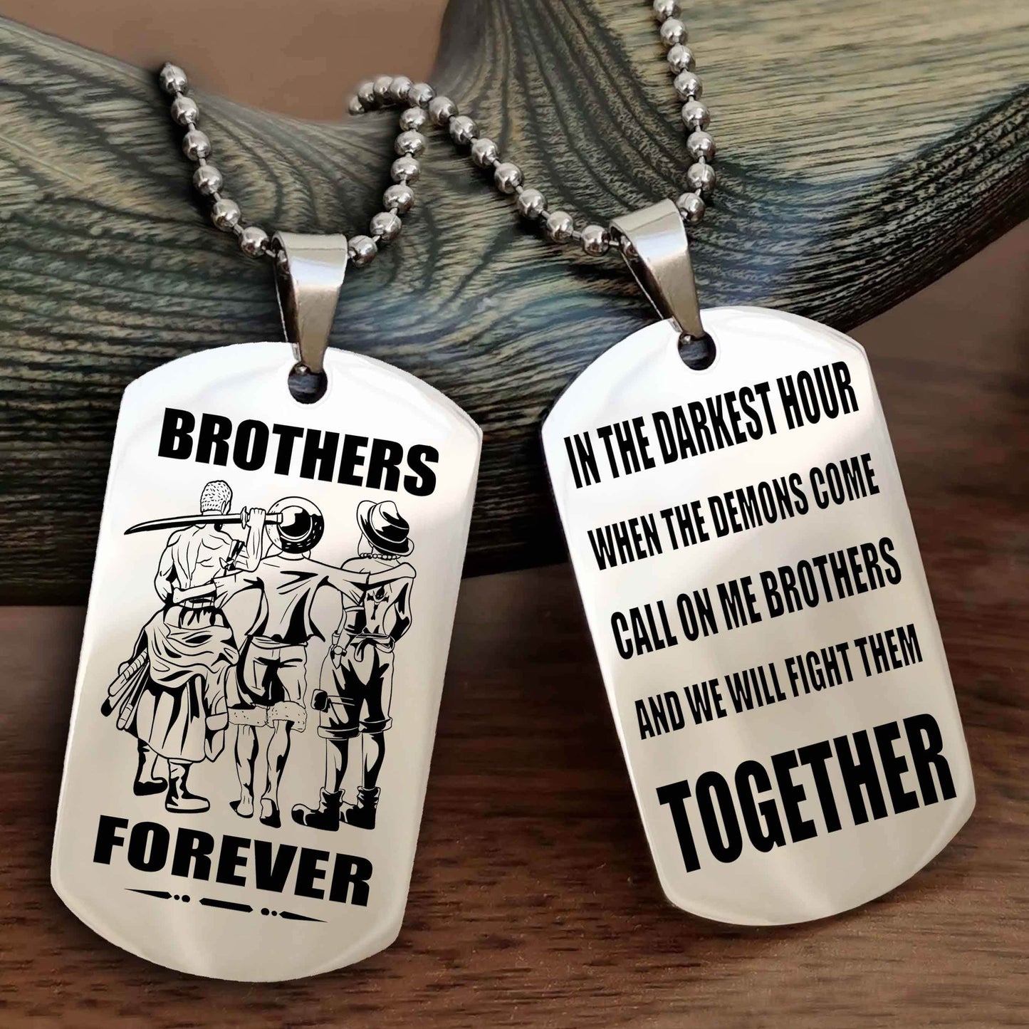 drb personalized double sided dog tag for my brother - call on me brother and we will fight them together gift for your friend