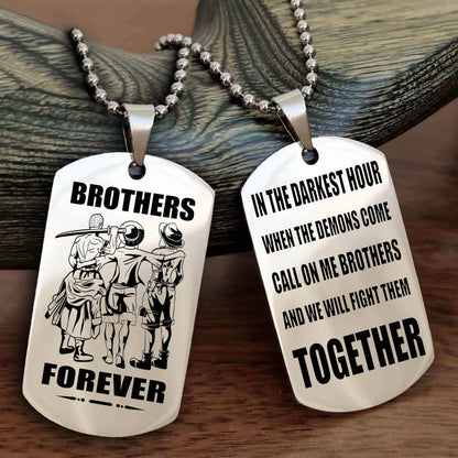 DRB Personalized Double Sided Dog Tag For My Brother - Call On Me Brother And We Will Fight Them Together Gift For Your Friend