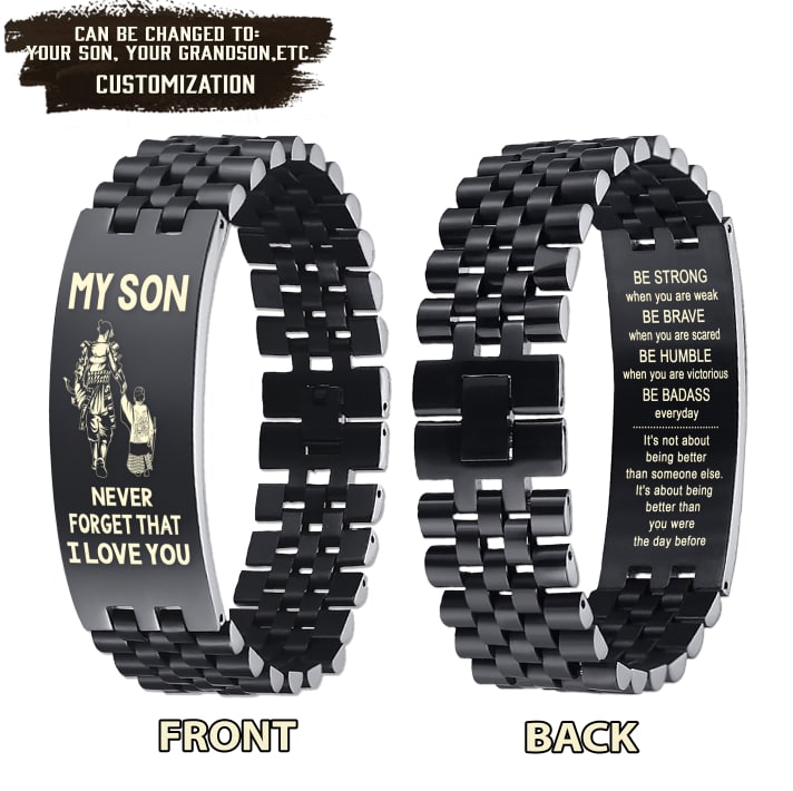 samurai engraved bracelet, gifts from dad mom to son, i am the storm