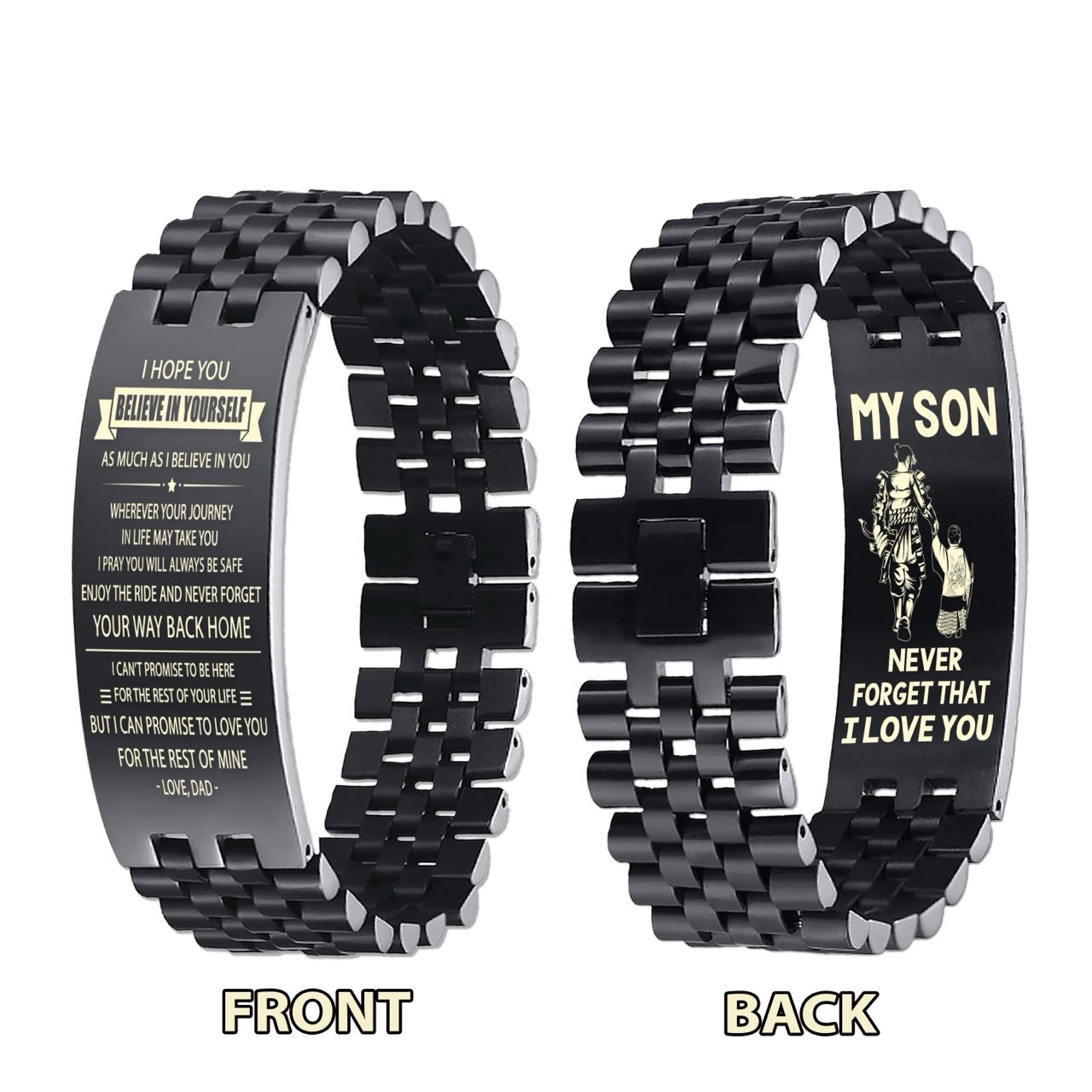 samurai engraved bracelet dad mom to son, i am the storm