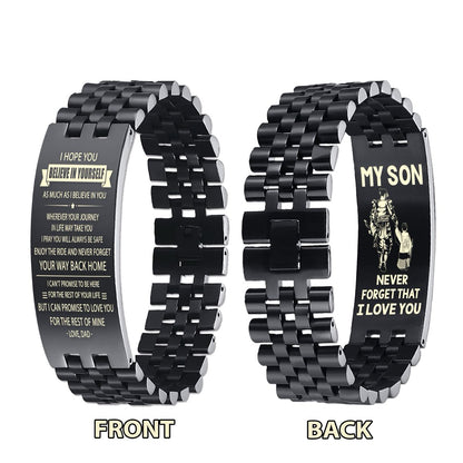 Samurai engraved bracelet dad mom to son, I am the storm