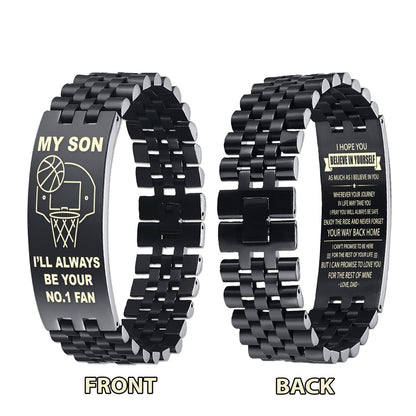 DS3 Customizable basketball bracelet, gifts from dad mom to son- I hope you believe in yourself