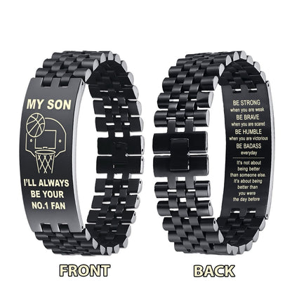 DS6 Customizable basketball bracelet, gifts from dad mom to son- I hope you believe in yourself