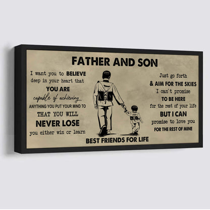 Father And Kids Best Friend For Life - You Will Never Lose Poster Canvas