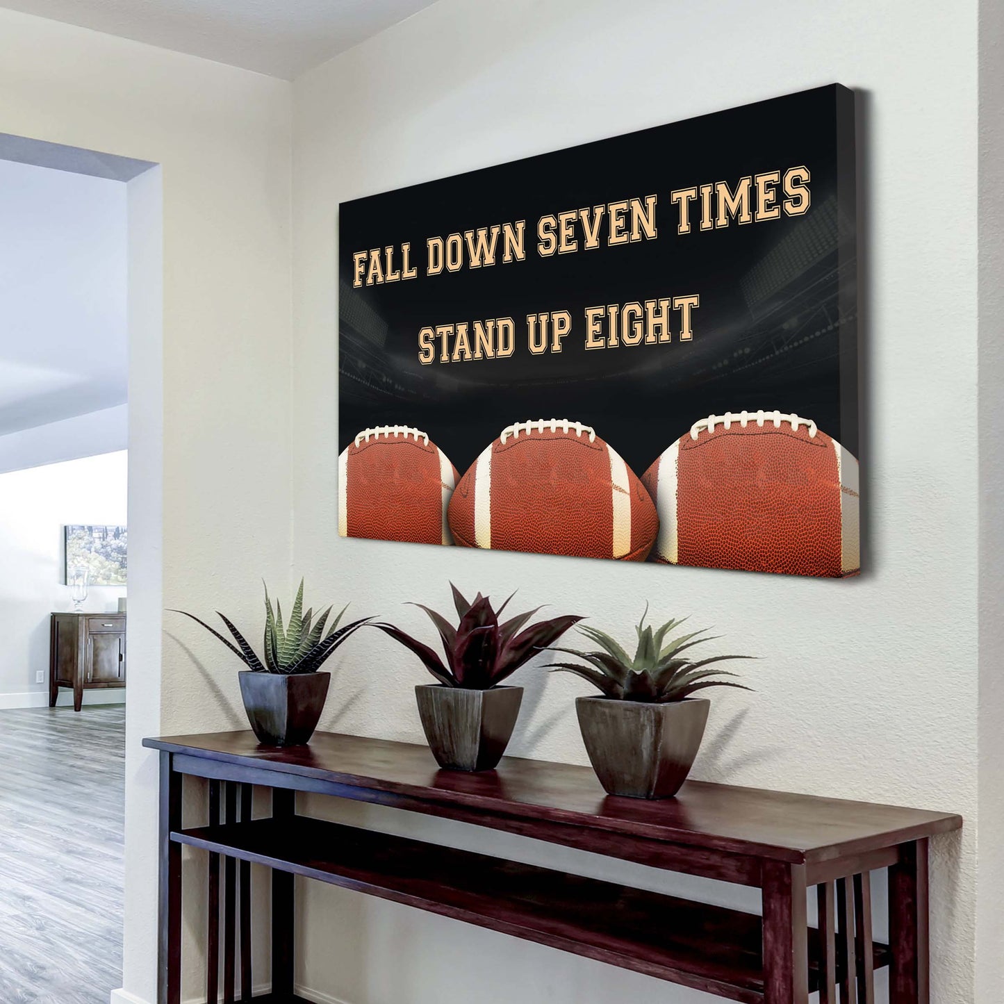 basketball poster canvas fall down seven times stand up eight standard size