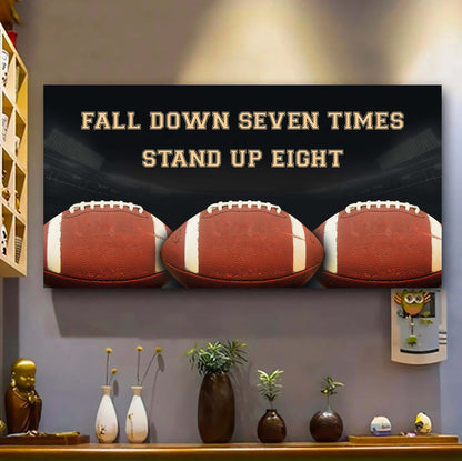 Basketball poster canvas fall down seven times stand up eight