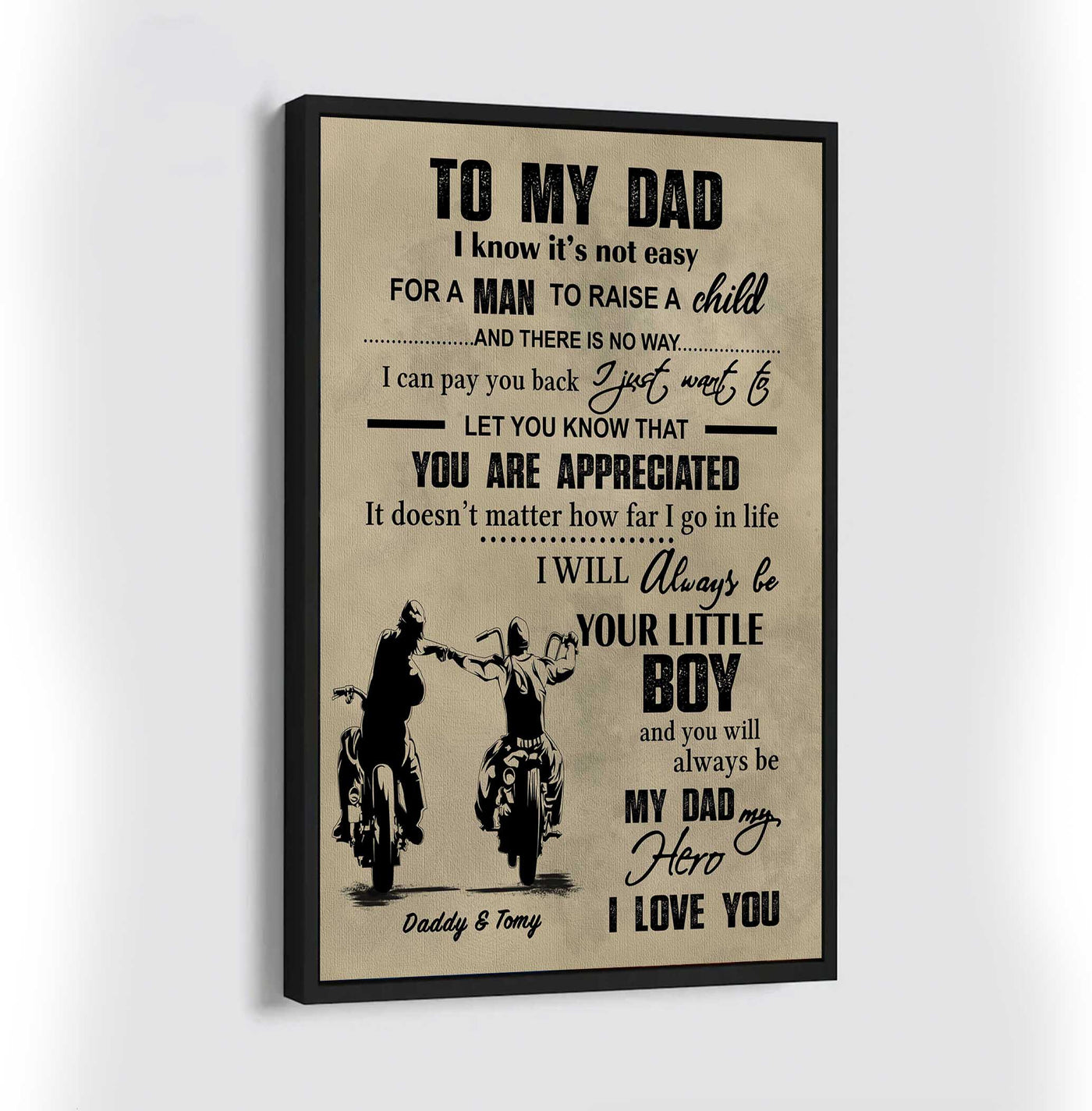 canvas son to dad-i will alway be your little boy