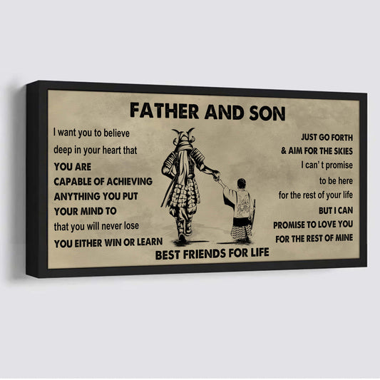 Samurai Father And Son Best Friends For Life - Ver 2 You Will Never Lose Poster Canvas Gift For Son From Father