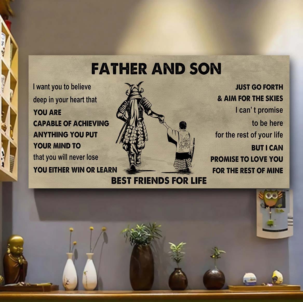 family father and daughter best friends for life - ver 2 you will never lose poster canvas gift for daughter from father-photo upload