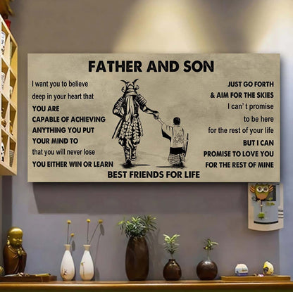 Family Father And Daughter Best Friends For Life - Ver 2 You Will Never Lose Poster Canvas Gift For Daughter From Father-Photo Upload