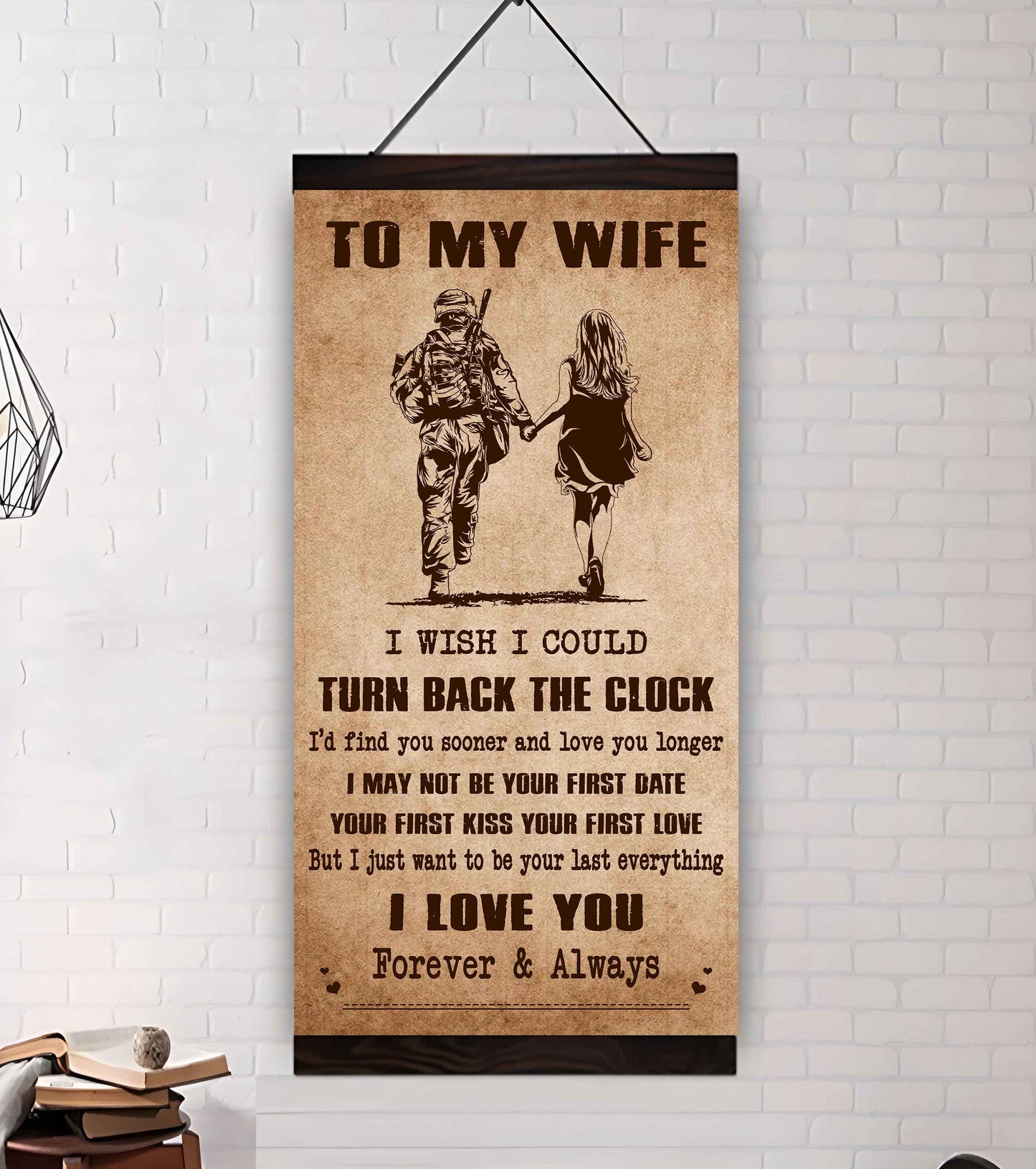 drb vgt- poster canvas to my wife i wish i could turn back the clock - i love you forever and always gift for your wife