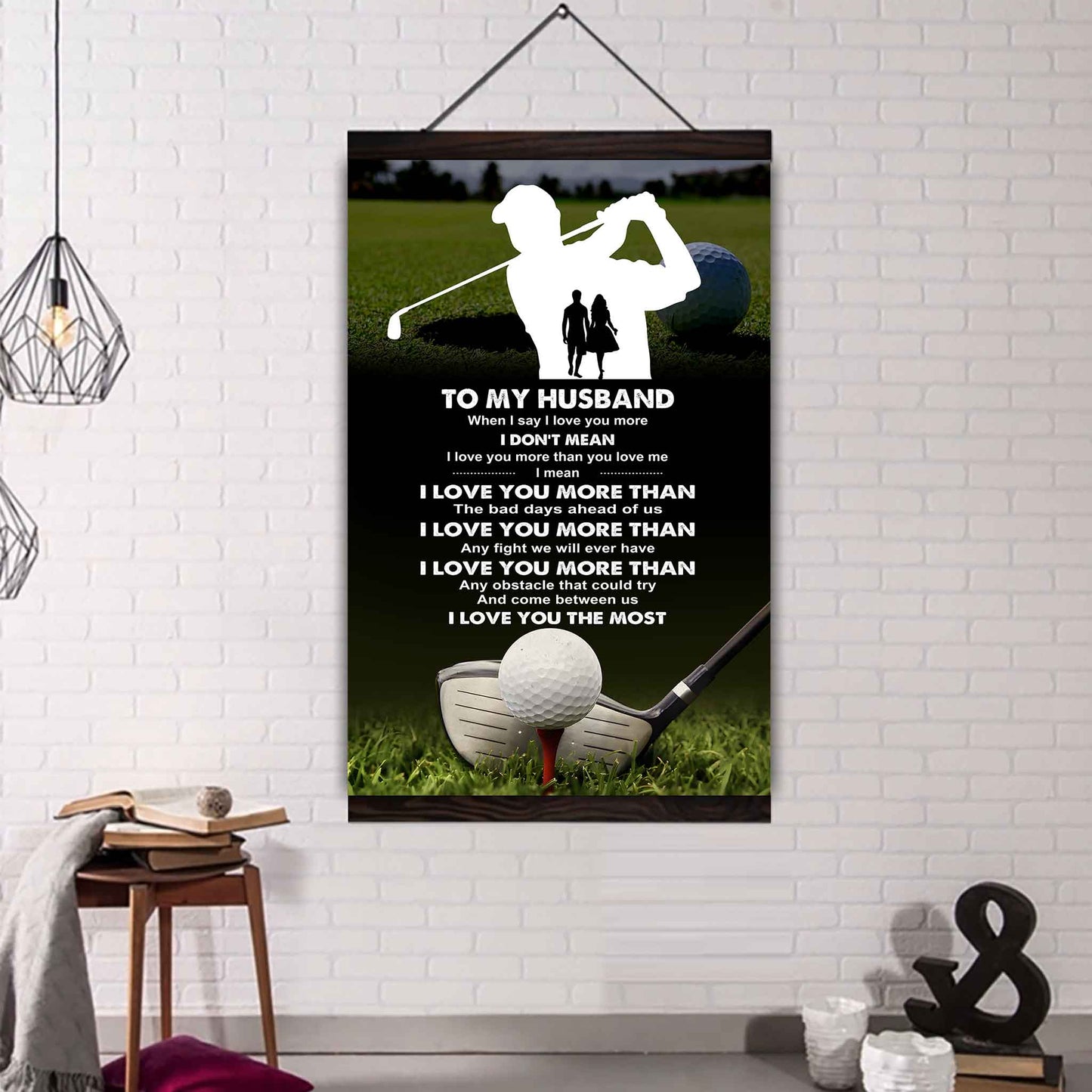 Sport Poster Canvas To My Husband When I Say I Love You More - I Love You The Most I Love You Gift For Your Husband