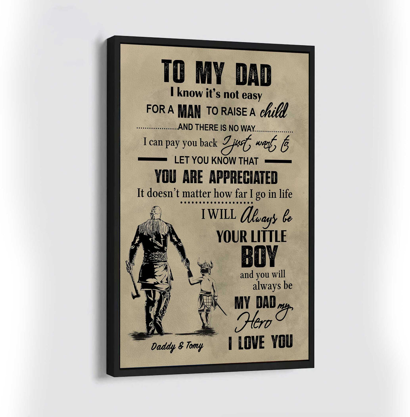 canvas son to dad-i will alway be your little boy