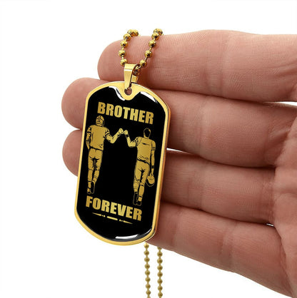 DRF-Military Chain (18K Gold Plated)-gifts from brother, n the darkest hour, When the demons come call on me brother and we will fight them together