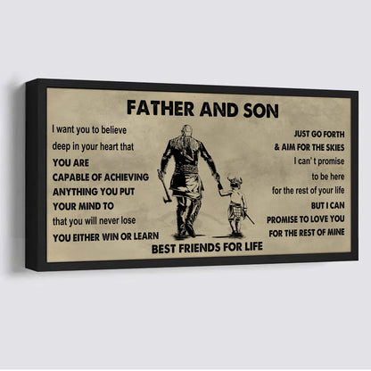 DRB VGT Father And Son Best Friends For Life - Ver 2 You Will Never Lose Poster Canvas Gift For Son From Father