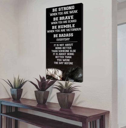 Mix Basketbal and Golf Be Strong-It is not About Being Better Than Someone Else It is about being better than you were the day before.
