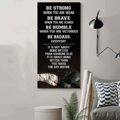 Basketball-Be Strong-It is not About Being Better Than Someone Else It is about being better than you were the day before.