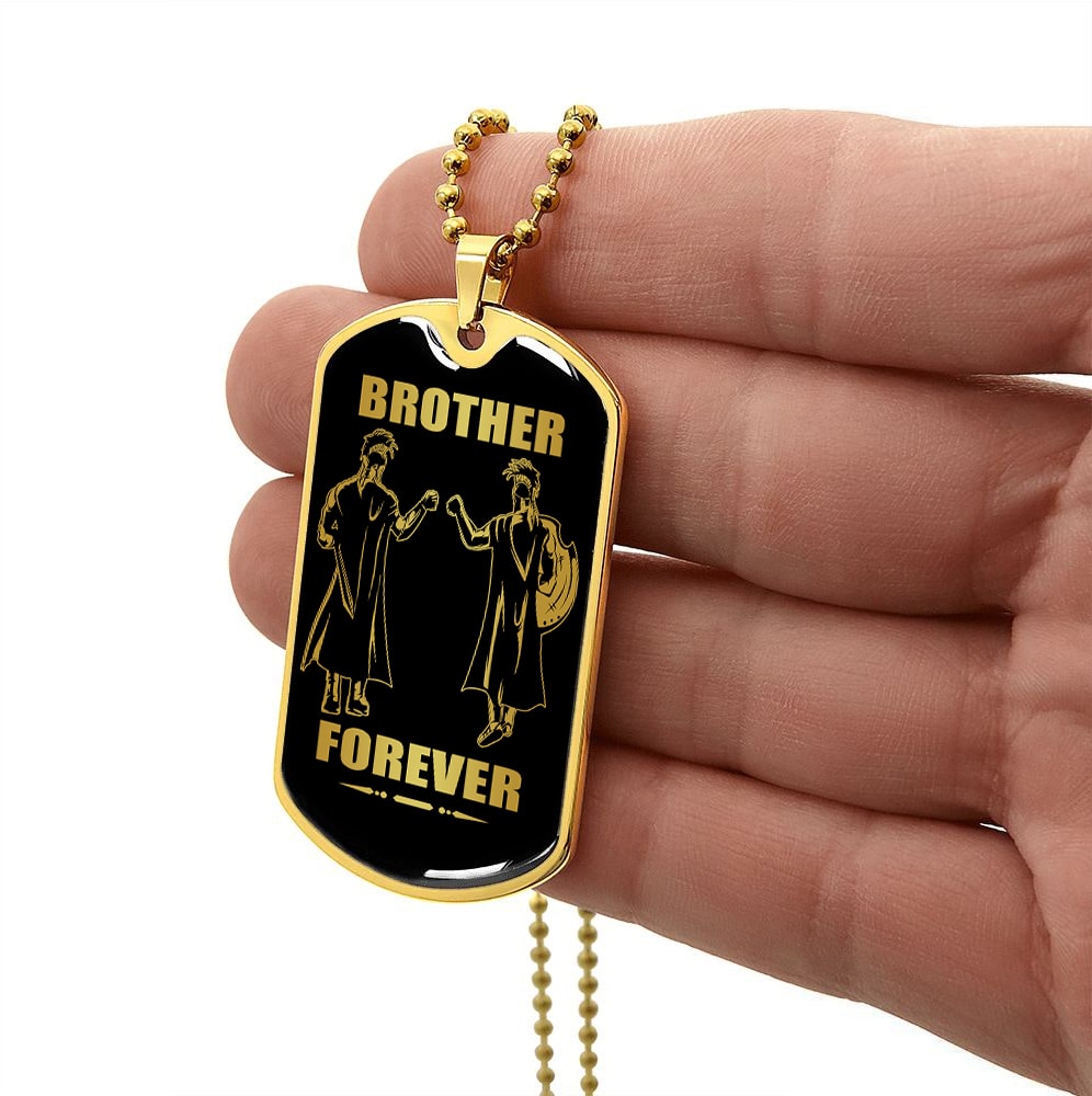 drf-military chain (18k gold plated)-gifts from brother, n the darkest hour, when the demons come call on me brother and we will fight them together