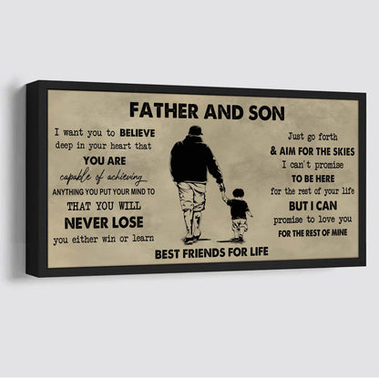 DRB Father And Son Best Friend For Life - You Will Never Lose Poster Canvas Gift For Son From Father