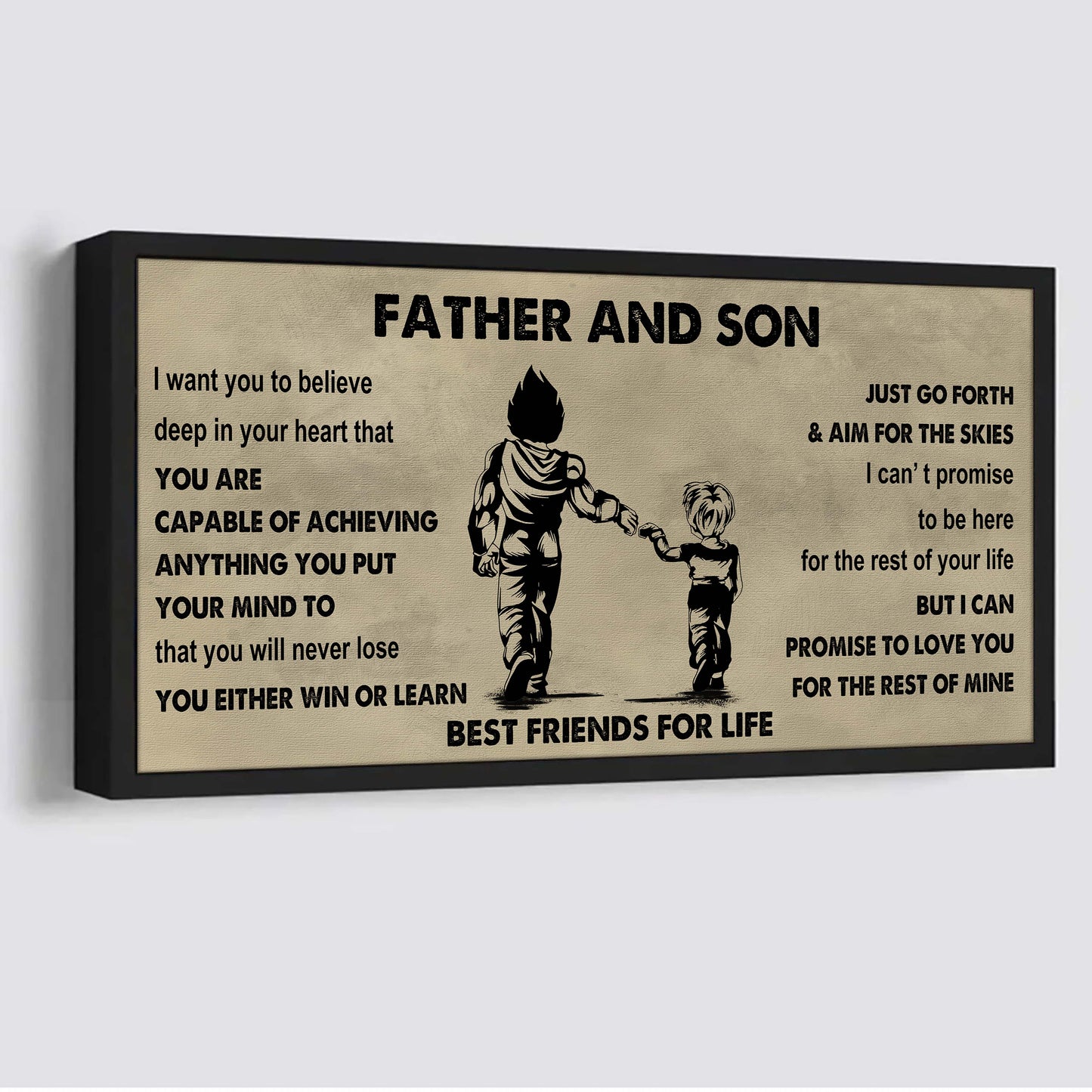 vikings father and daughter best friends for life - ver 2 you will never lose poster canvas gift for daughter from father