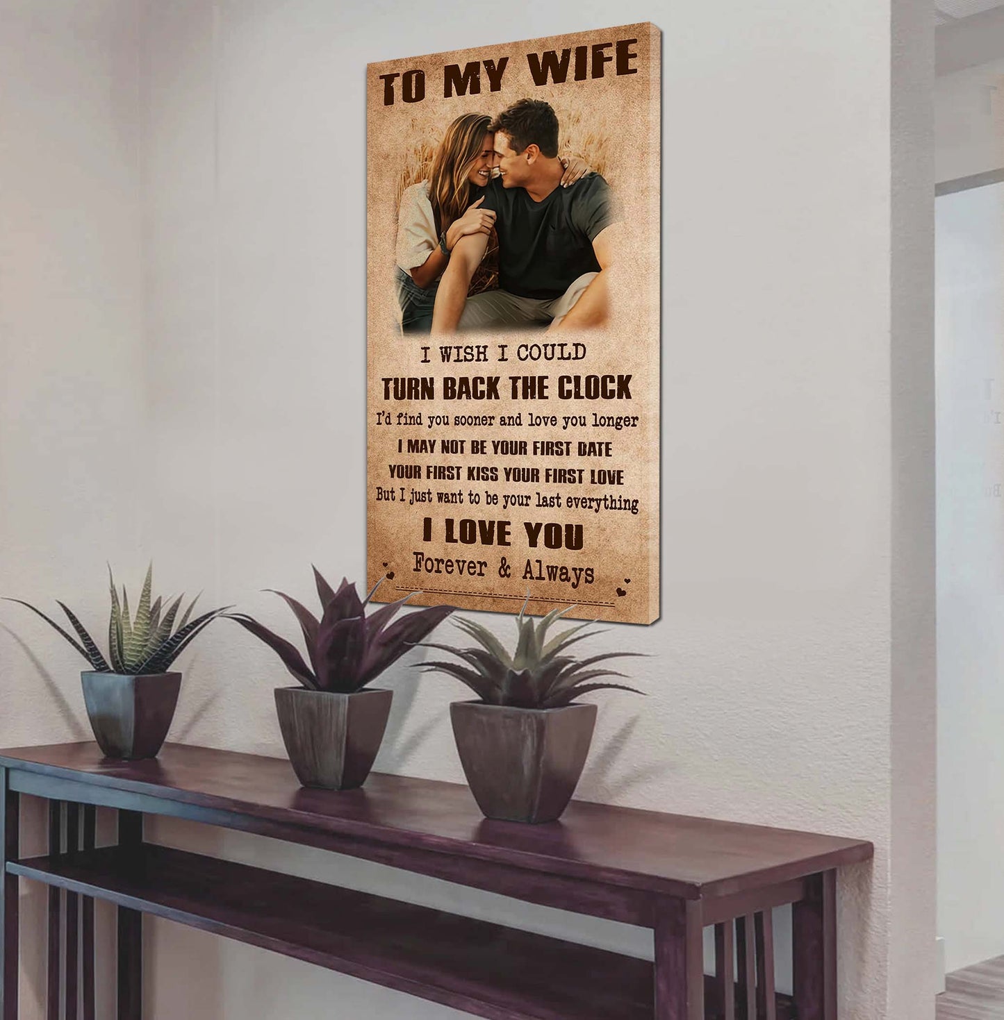 valentine gifts-custom image canvas-husband to wife- if i could give you one thing in life