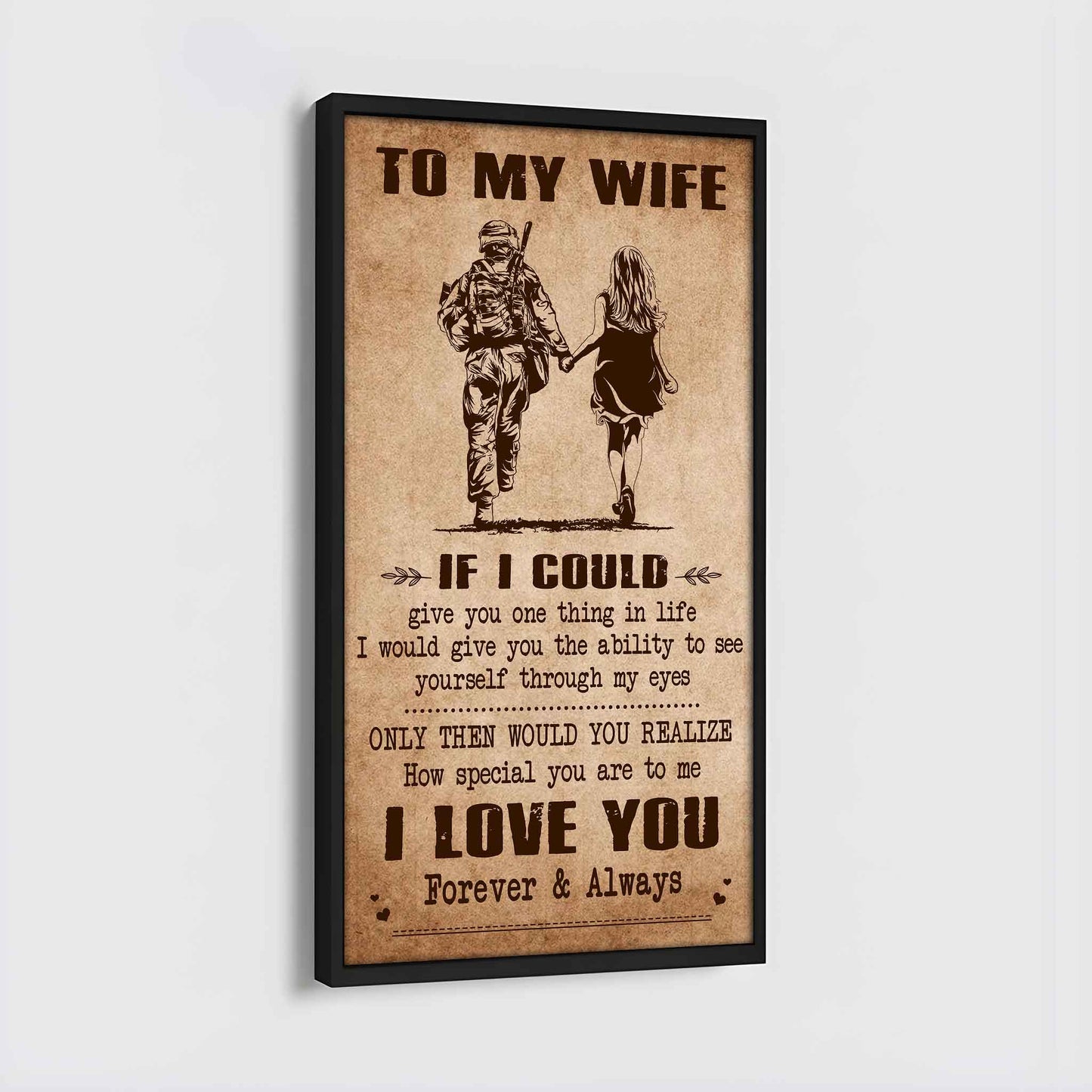 drb vgt- poster canvas to my wife if i could give you one thing in life - how special you are to me gift for your wife