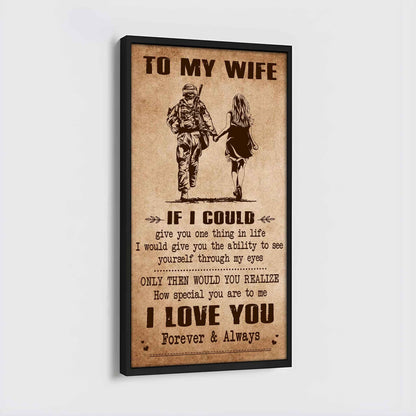 DRB VGT- Poster Canvas To My Wife If I Could Give You One Thing In Life - How Special You Are To Me Gift For Your Wife