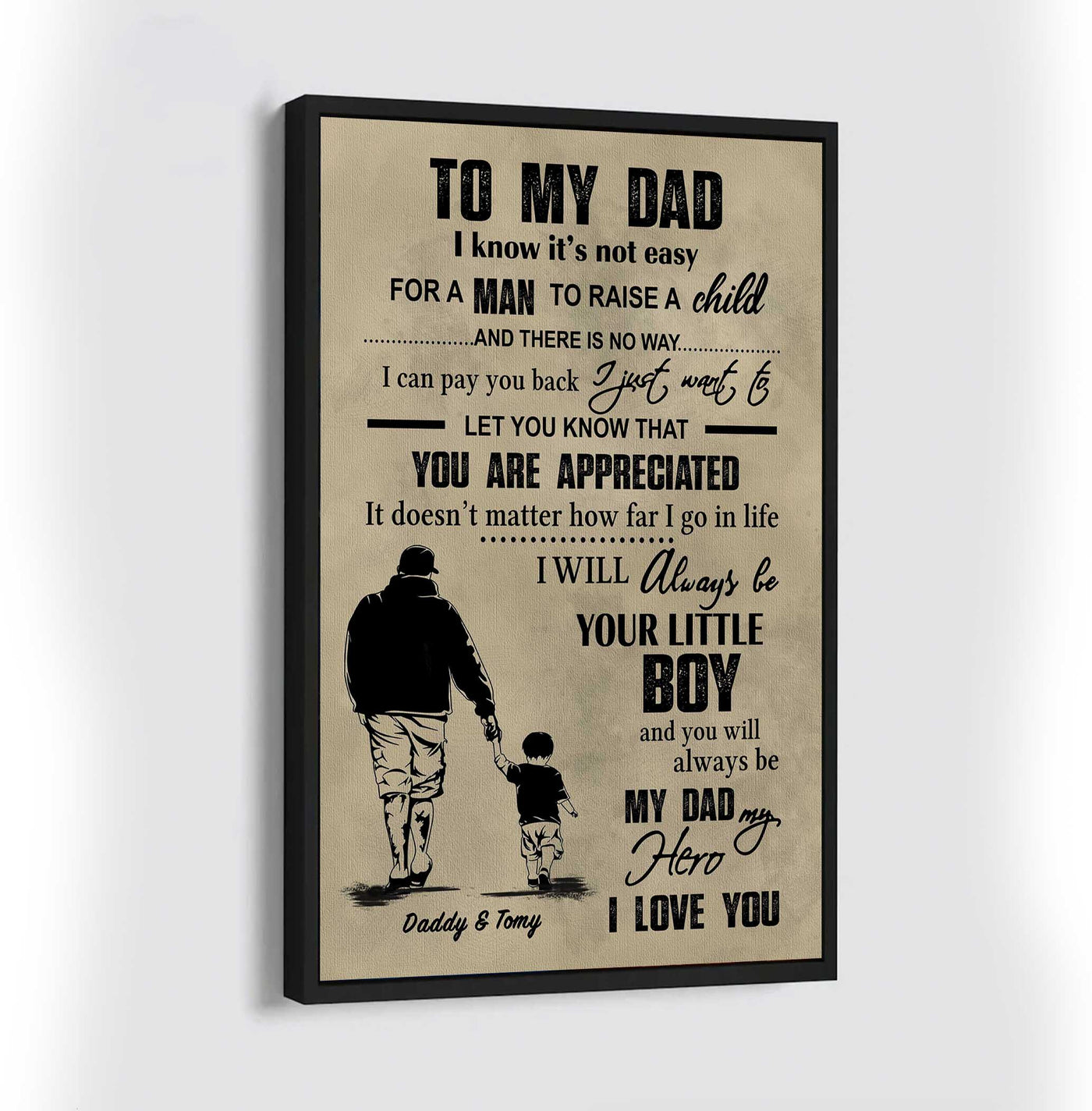 canvas son to dad-i will alway be your little boy