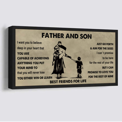 Family Father And Daughter Best Friends For Life - Ver 2 You Will Never Lose Poster Canvas Gift For Daughter From Father-Photo Upload