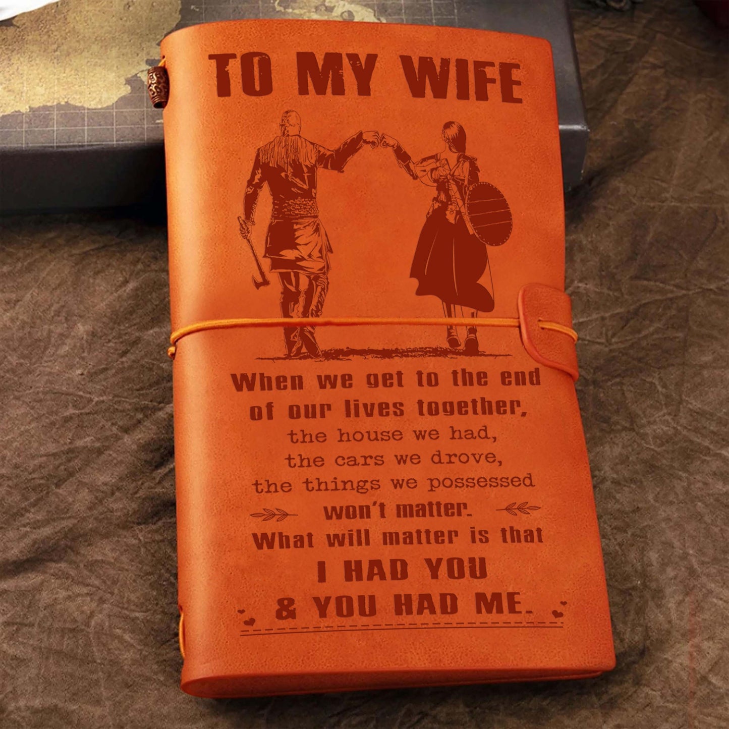 customizable vintage journal notebook, gifts from husband to wife - i had you and you had me