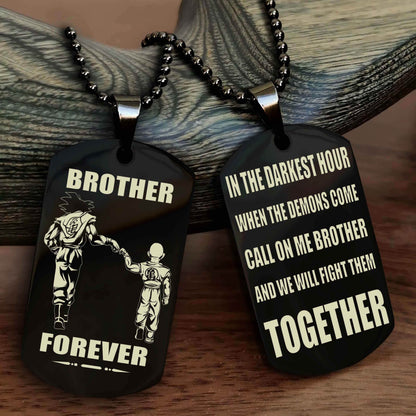 DRB Personalized Double Sided Dog Tag For My Brother - Call On Me Brother And We Will Fight Them Together Gift For Your Friend
