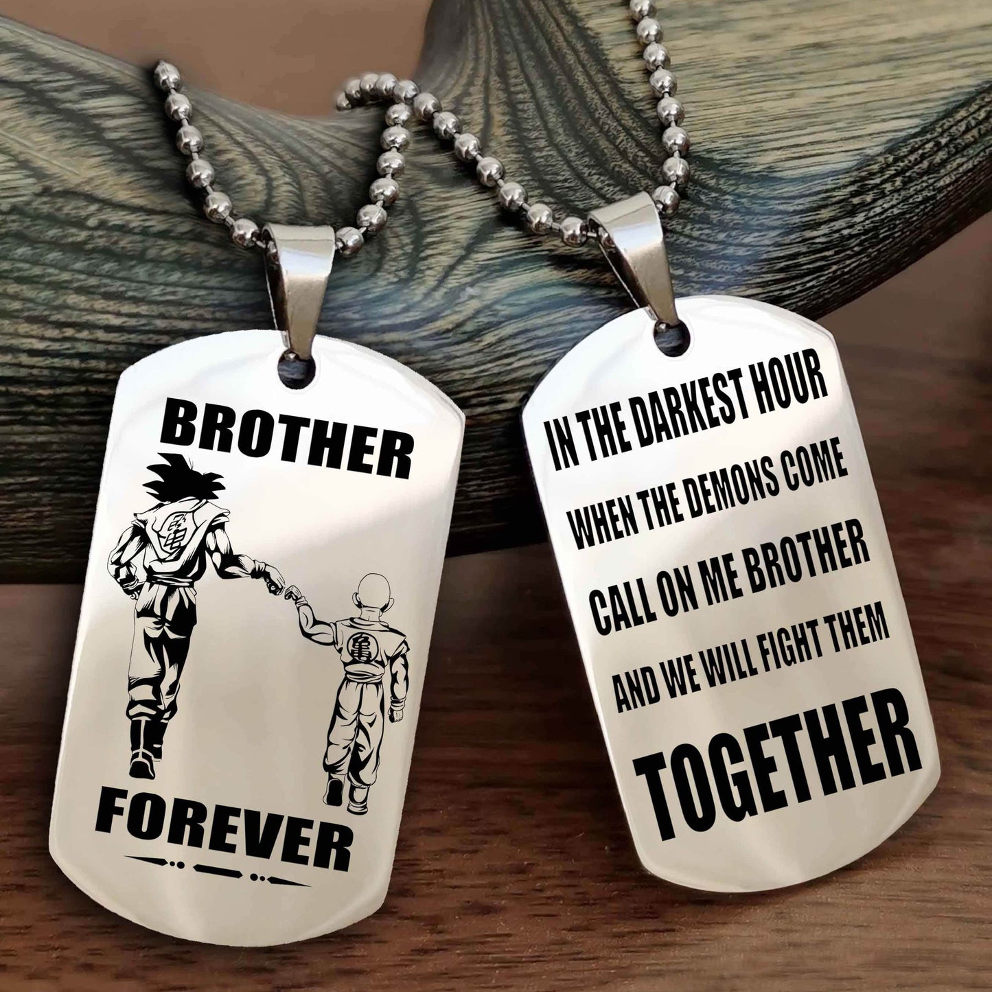 drb personalized double sided dog tag for my brother - call on me brother and we will fight them together gift for your friend