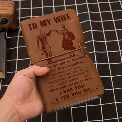 Biker Customizable vintage journal notebook, gifts from husband to wife -Let's go riding