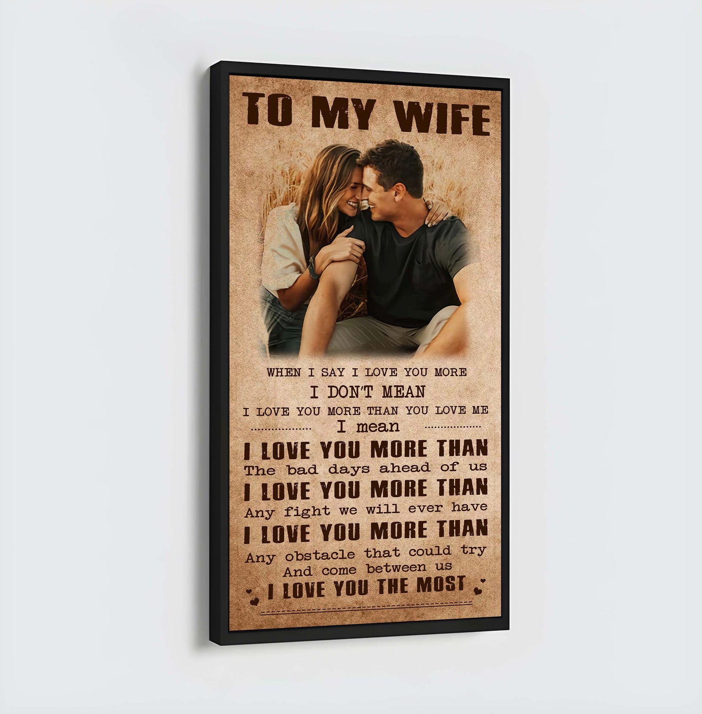 valentine gifts-custom image canvas-husband to wife- marrying you was one of the best decision i ever made