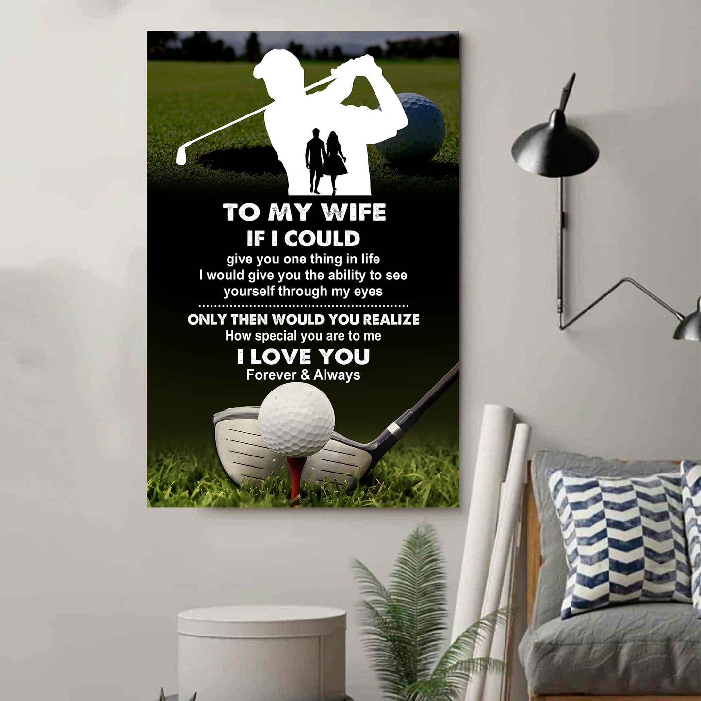 sport poster canvas to my wife if i could give you one thing in life i love you gift for your wife
