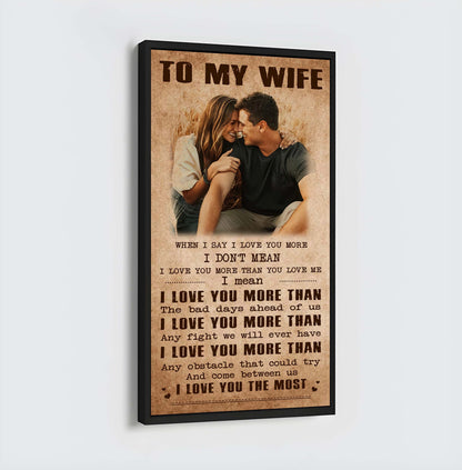 Valentine gifts-Custom image canvas-Husband to Wife- When we get to the end of our lives together